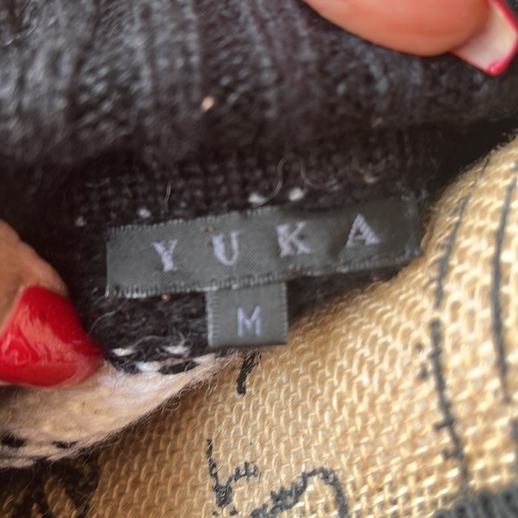 Yuka Wool Striped Diagonal Zip Up Cardigan Sweater Duster - Picture 9 of 12